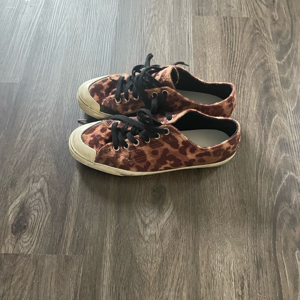 Zara Leopard Print Sneakers - Brown and Black